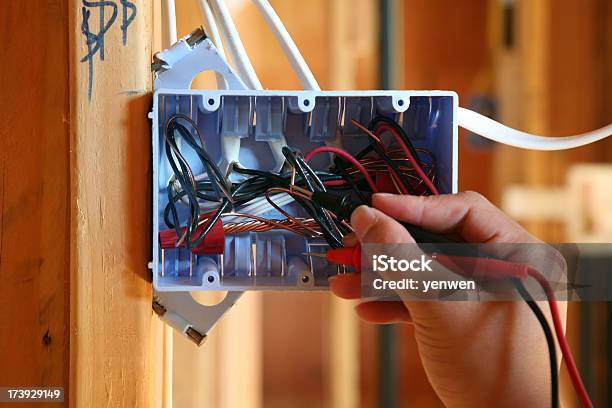 Electrical Switch Testing Stock Photo - Download Image Now - Box - Container, Electrician, Electrical Outlet