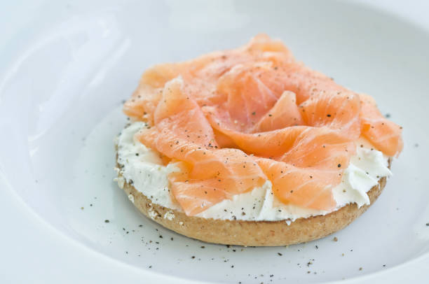 istock Cream Cheese and Salmon Bagel 173929216
