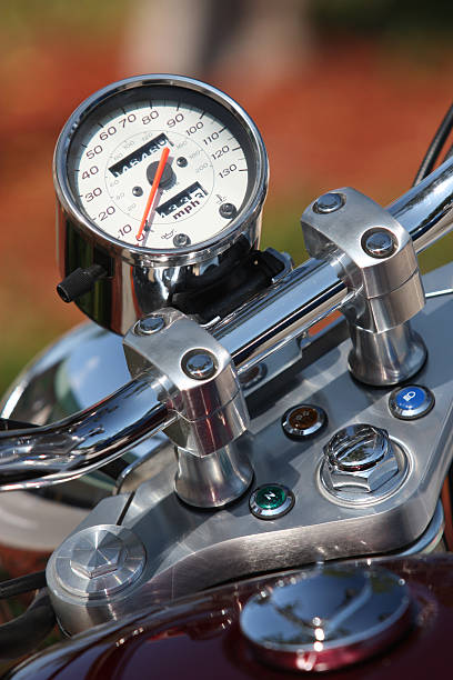 istock Motorcycle Gas Tank Handlebars & Speedometer 173929615