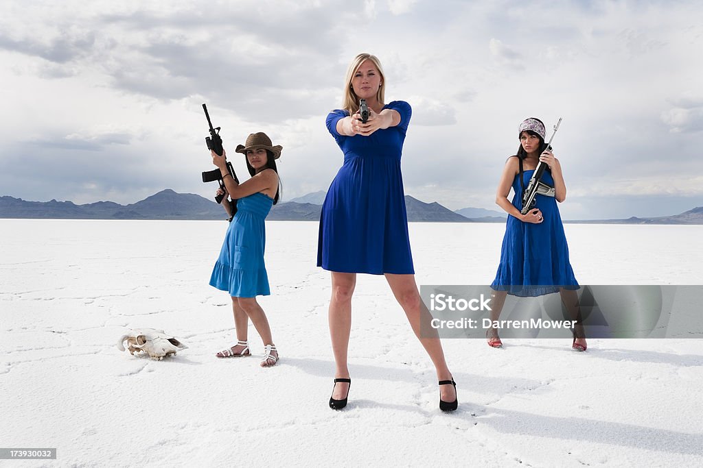 Guns nel deserto - Foto stock royalty-free di Salina