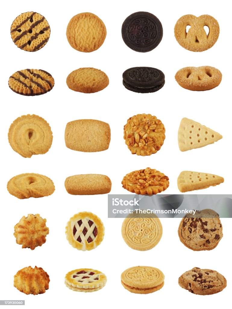 Cookie isolado ou Biscoito de Leitelho colecção - Royalty-free Bolacha Foto de stock