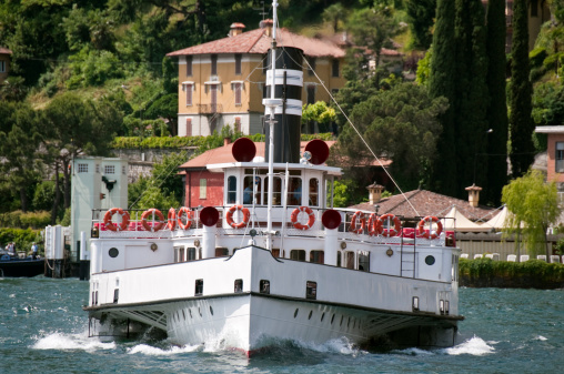 Paddle steamer on Lake Como, Italian Lake District