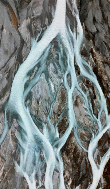 istock Aerial view glacier river in Norway abstract nature drone scenery background landscape ecology concept 1739304437