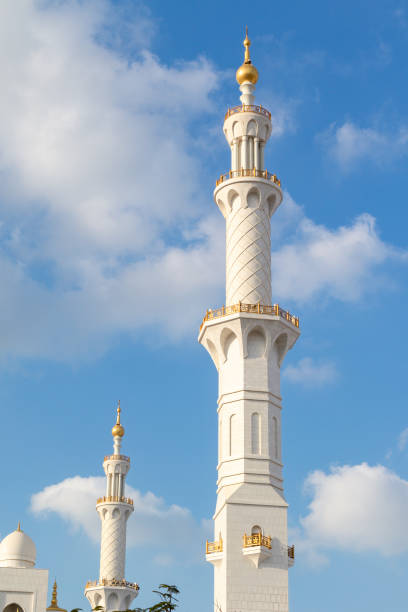 Minarets of the Sheikh Zayed Mosque in Abu Dhabi.