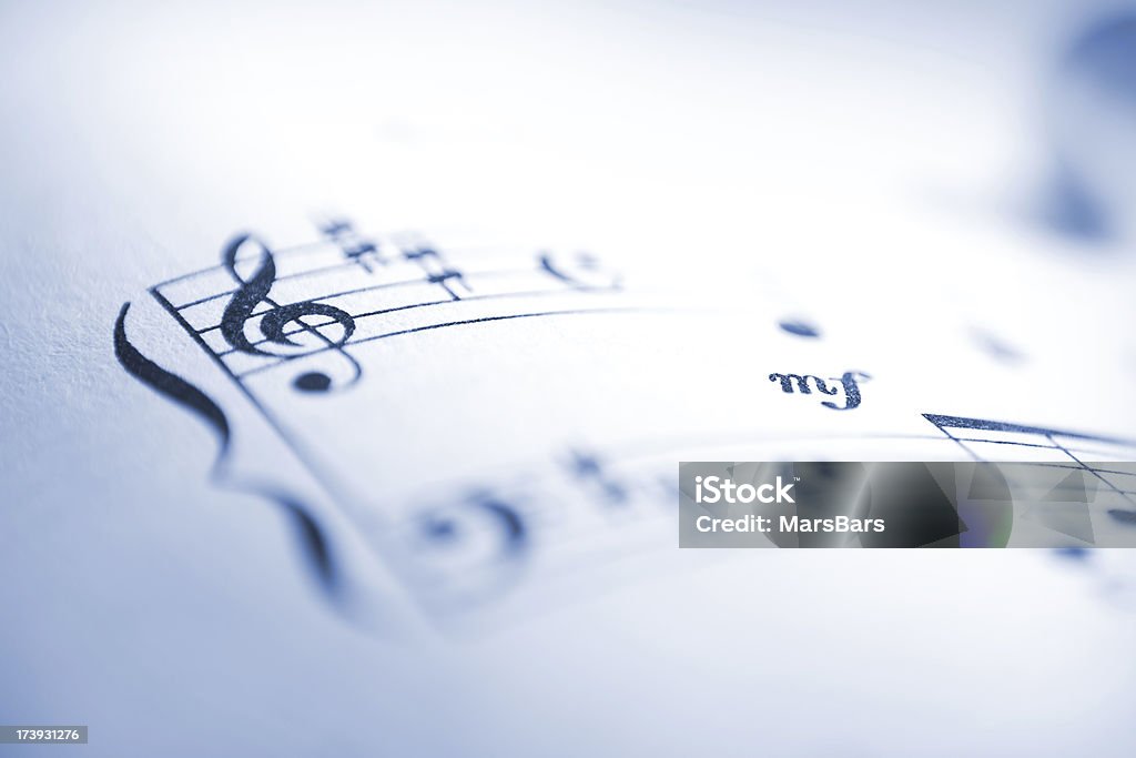 Sheet music notes Makro - Lizenzfrei Notenblatt Stock-Foto
