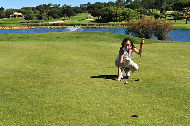 Green and bunkers od a golf course