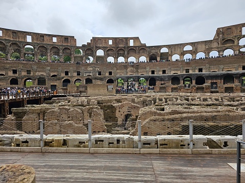 A view of the colosseum