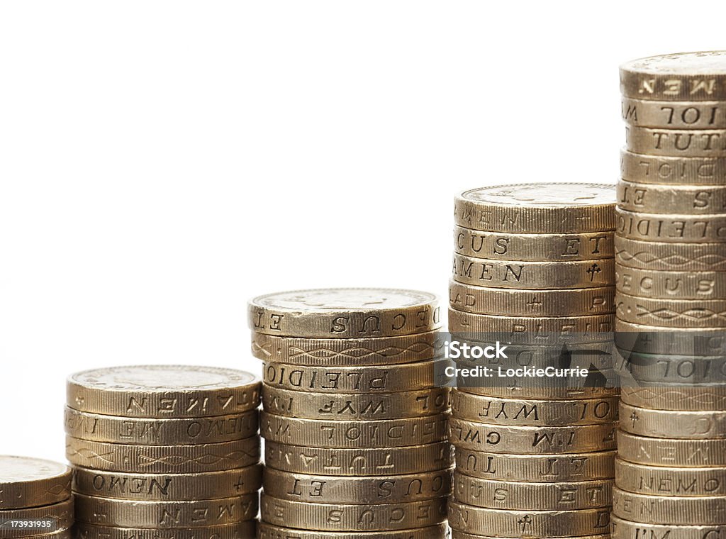 Coins pound coins Chart Stock Photo