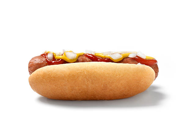 istock Hot Dog with Ketchup, Mustard and Onions 173932536