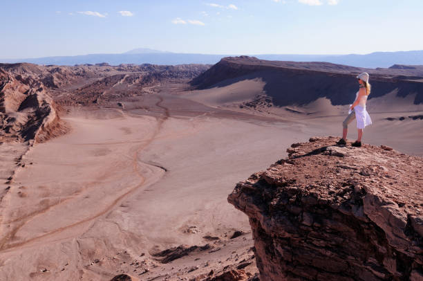 istock Woman Admiring View from Cliff Top over Desert 173932681