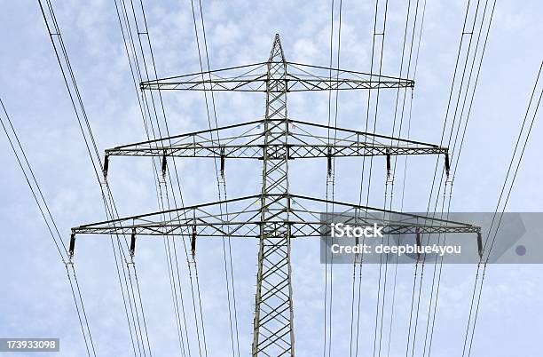 High Voltage Tower Stock Photo - Download Image Now - Abstract, Architecture, Blue