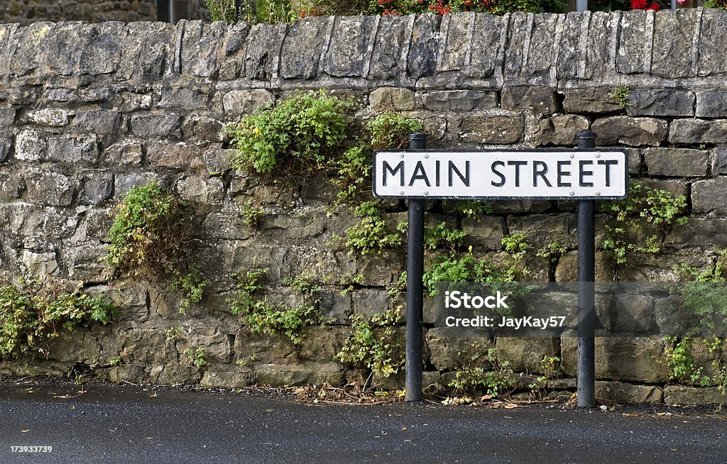 Main Street - 道路名の標識のロイヤリティフリーストックフォト