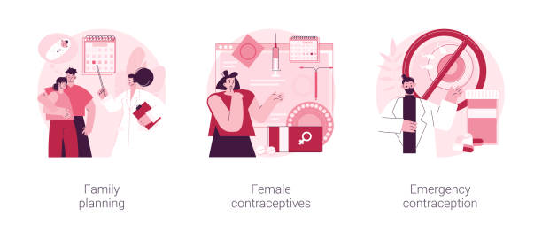 istock Women healthcare abstract concept vector illustrations. 1739338114