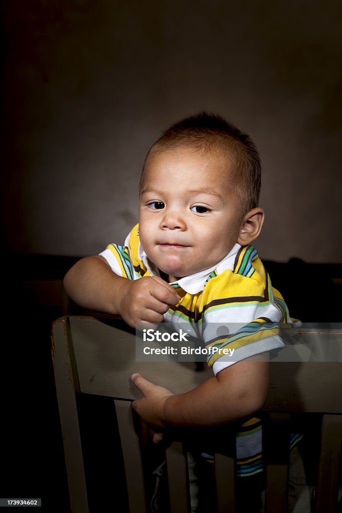 Hawaiian Child. An Hawaiian Child as he stands on a chair. Part of the Utah RedRockaLypse4 North. 12-23 Months Stock Photo