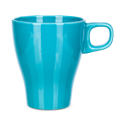 Ceramic tea or coffee cup on white backgrounds include clipping path