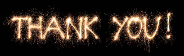 vielen dank, - thank you gratitude sparkler pyrotechnics stock-fotos und bilder