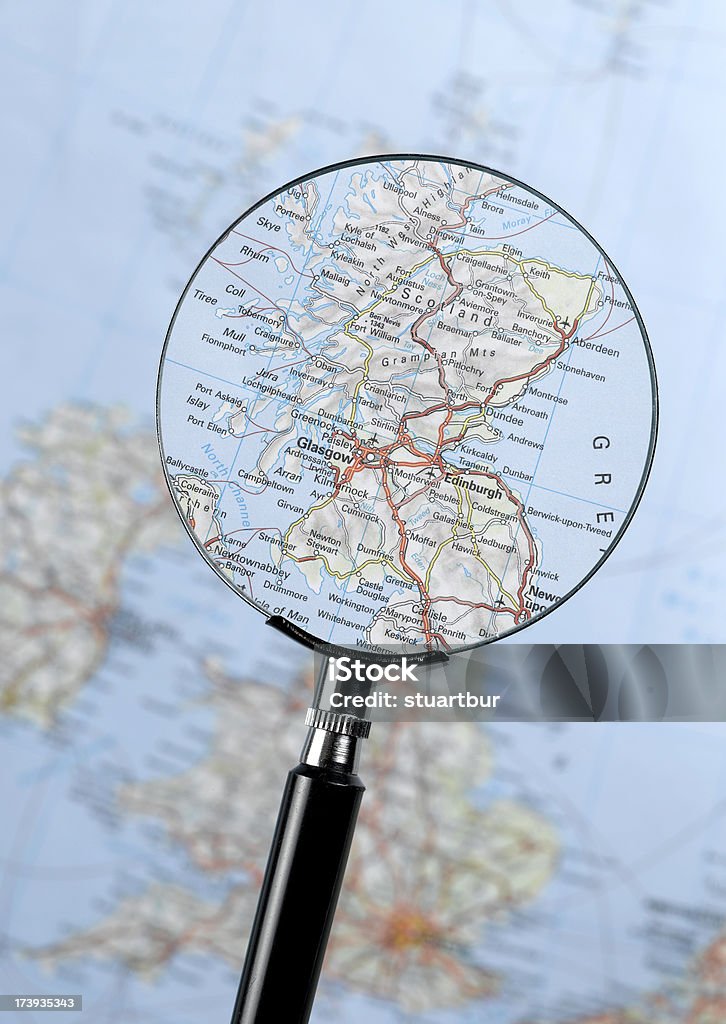 Schottland, Nahaufnahme - Lizenzfrei Karte - Navigationsinstrument Stock-Foto