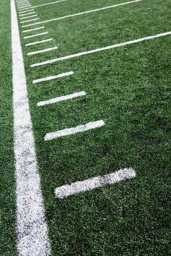 Football field stadium artificial grass or astroturf, lines and numbers series.  Check out my 