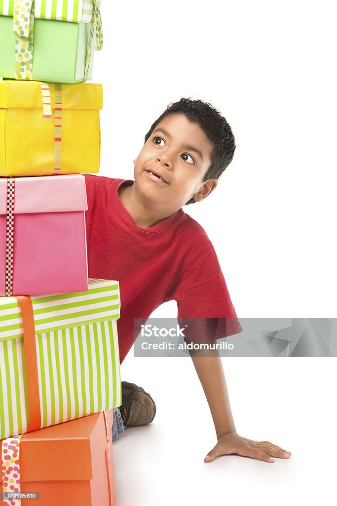 Dziecko wymaga z jego prezent - Zbiór zdjęć royalty-free (6-7 lat)