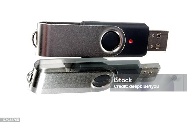 4gb Usbstick Isolated With Mirror Stock Photo - Download Image Now - Clipping Path, Close To, Close-up