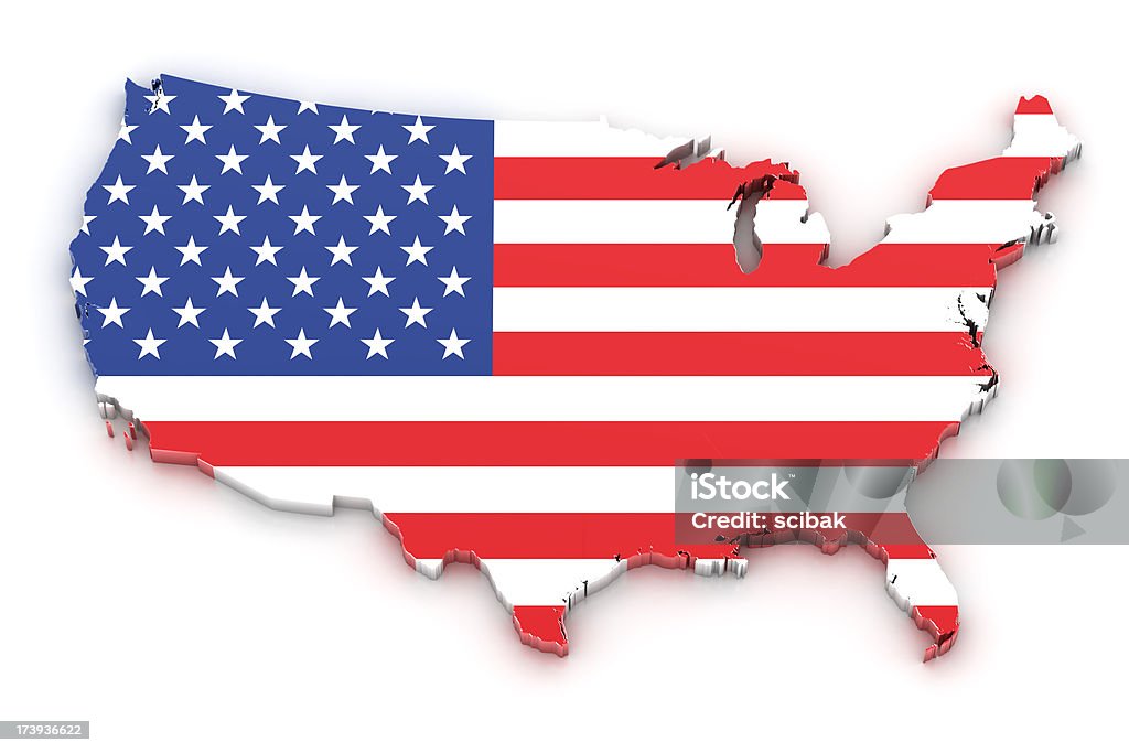 Estados Unidos Mapa - Foto de stock de América del norte libre de derechos