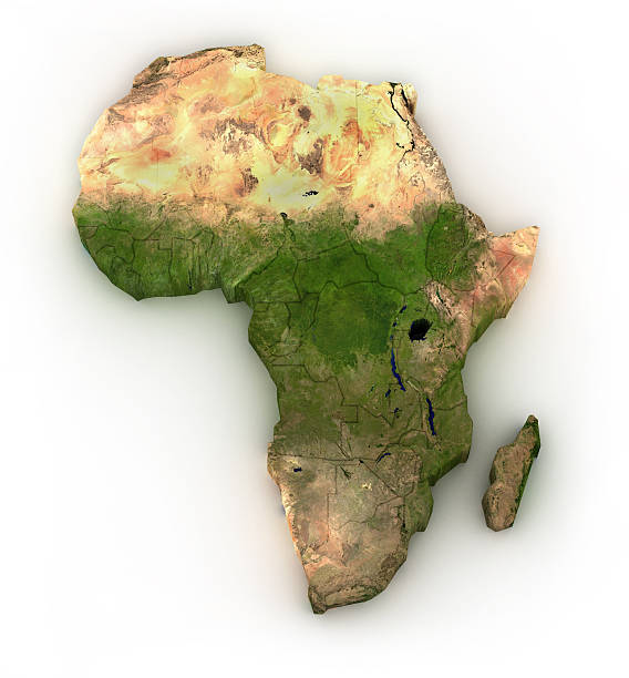 Africa - isolated on white stock photo