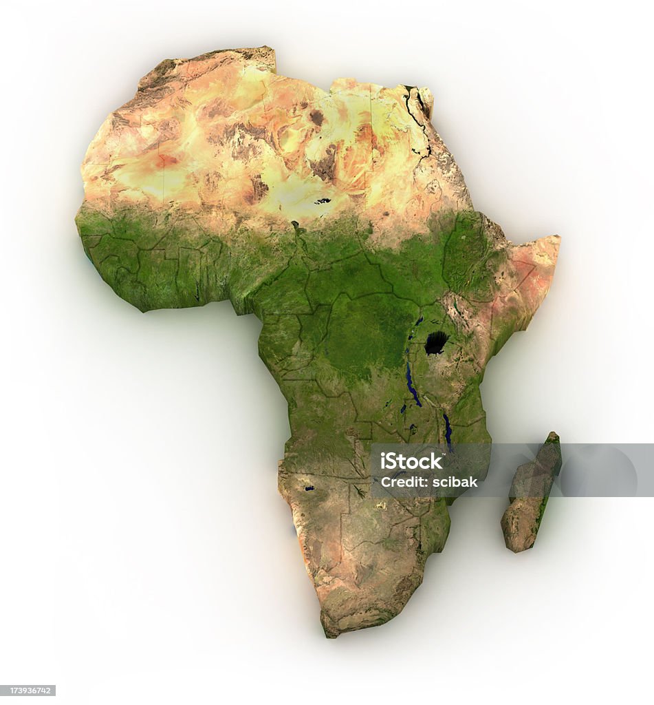 África-isolada no branco " - Foto de stock de Mapa royalty-free