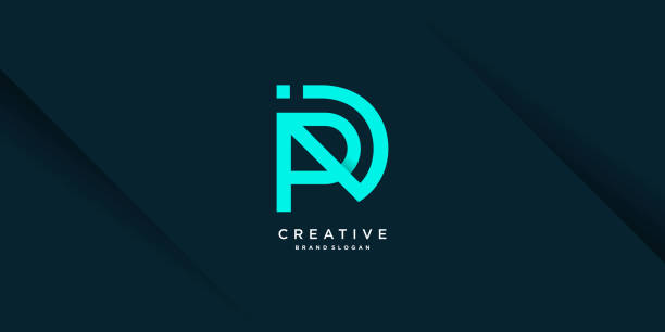 istock Monogram letter logo template with initial R for business, company, techonolgy, part 8 1739367940