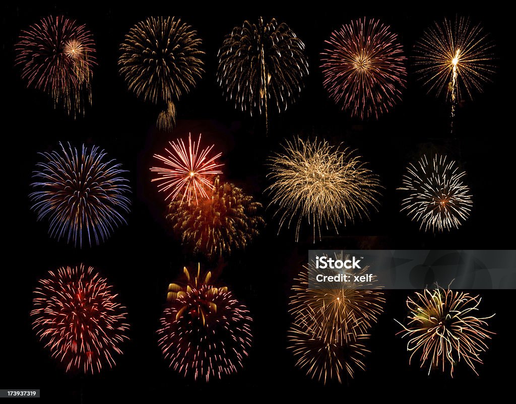 Fogos de artifício explosões - Royalty-free Arte Foto de stock