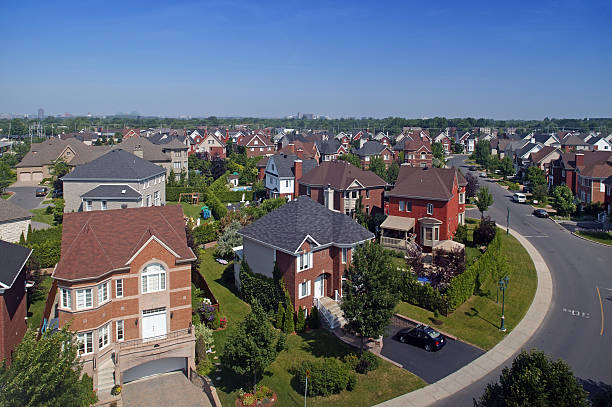 istock Aerial view on neighbourhood 173937447
