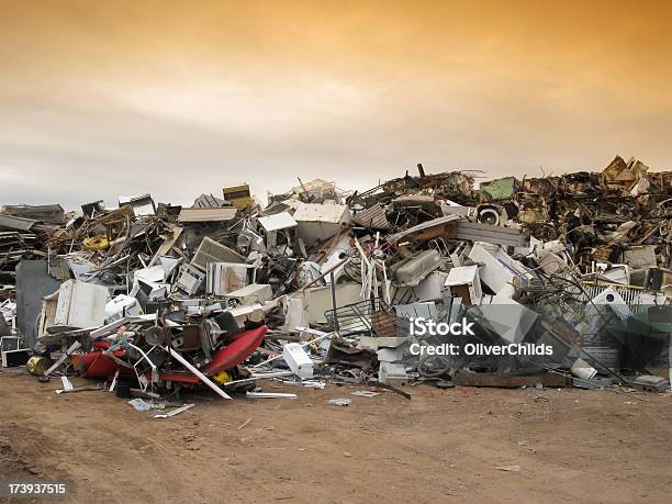 Junkyard Stock Photo - Download Image Now - Appliance, Old, Refrigerator