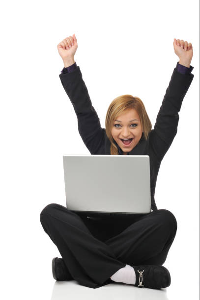 istock Excited businesswoman 173937562
