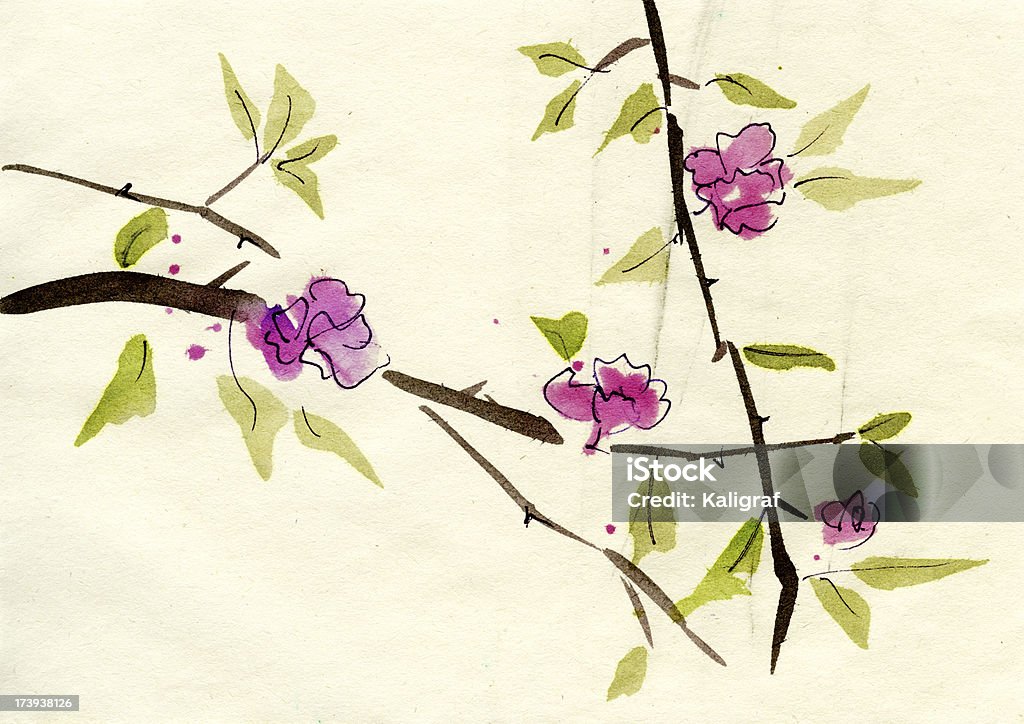 Wild Rose Wild Rose - Watercolor Painting Flower stock illustration