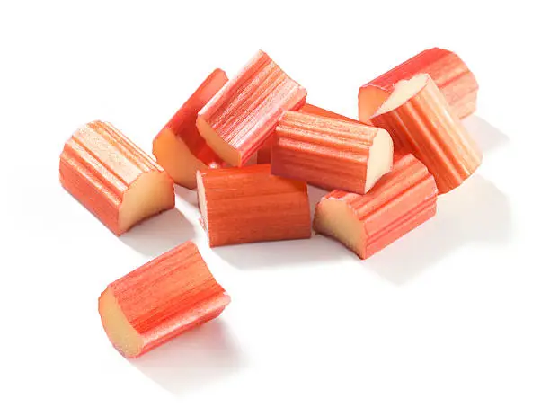 "Rhubarb pieces. The file includes a excellent clipping path, so it's easy to work with these professionally retouched high quality image. Thank you for checking it out!"