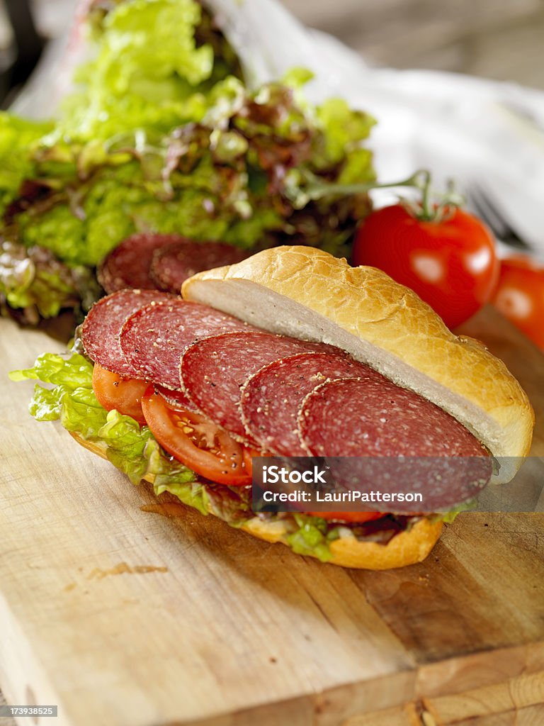 Salame sándwich - Foto de stock de Abierto libre de derechos