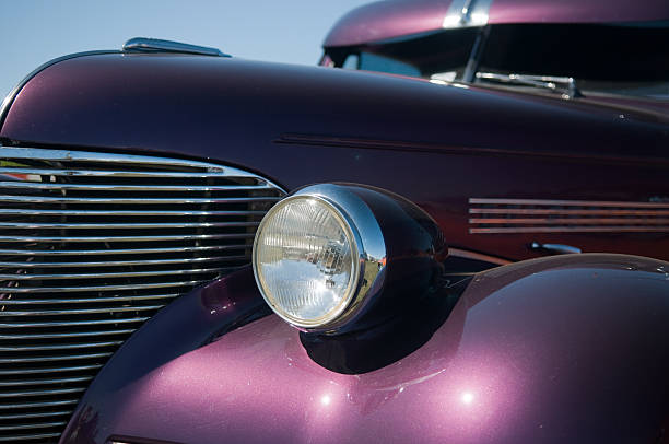 istock Purple retro car. 173938755