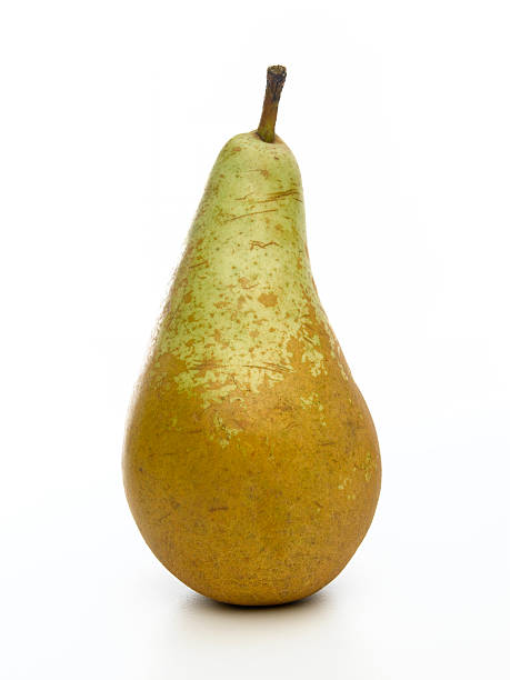 pear single pear isolated on white conference pear stock pictures, royalty-free photos & images