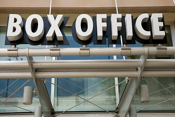 istock Building sign written Box Office in white bold letters 173940394