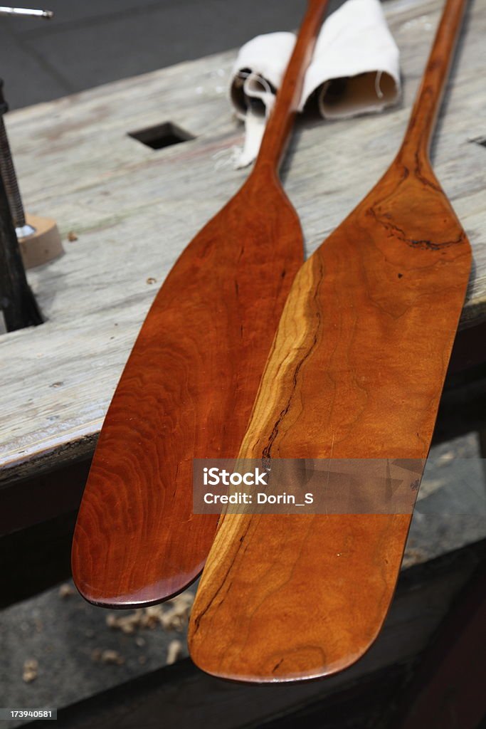 Canoa tábuas de madeira - Foto de stock de Aposentadoria royalty-free