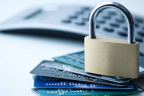 istock Credit cards and padlock 173941350