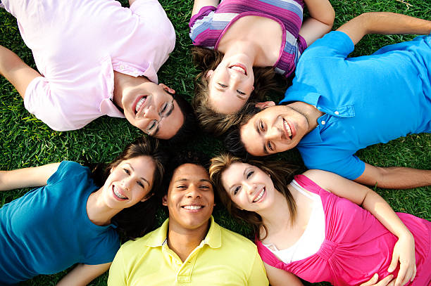 istock Cheerful group of friends 173941702