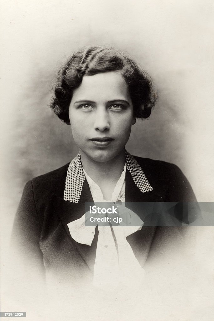 ビンテージ英語少女のポートレート 1930 年 - 1930～1939年のロイヤリティフリーストックフォト