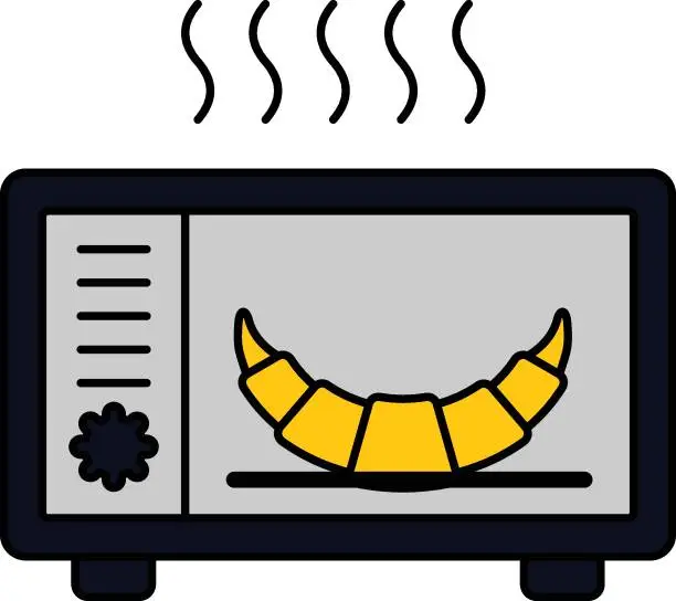 Vector illustration of Convection Ovens concept, Warming Drawers or Oven Toaster Grills vector icon design, Bakery and Baked Goods symbol, Culinary and Kitchen Education sign, Recipe development stock illustration
