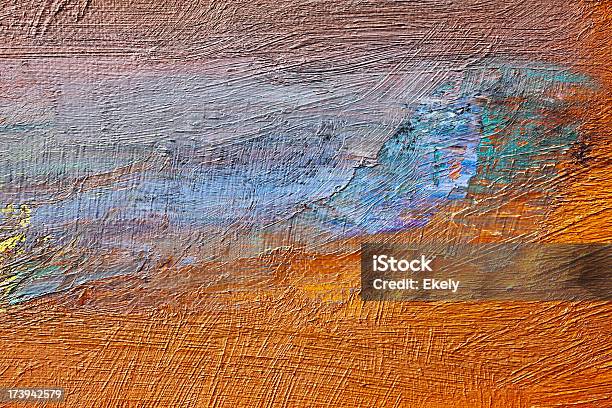 Astratto Dipinto Sfondo Rosso Darte - Fotografie stock e altre immagini di Arancione - Arancione, Arte, Arti e mestieri