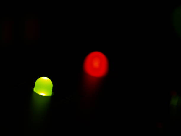 Red green Photo of red and green lights pedal bin stock pictures, royalty-free photos & images