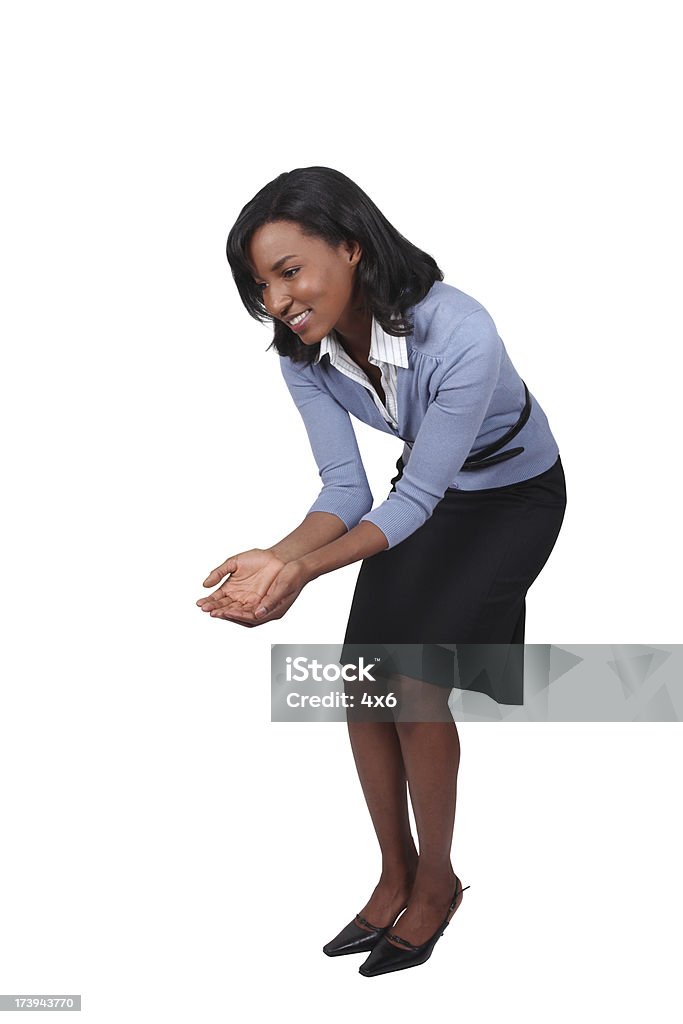 Афро-американский бизнес женщина Наклоняться вперёд - Стоковые фото Афроамериканская этническая группа роялти-фри