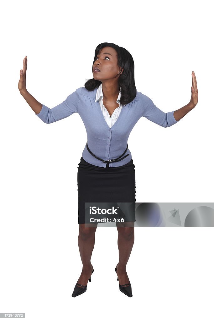 Afroamericana mujer atrapada de - Foto de stock de Mujeres libre de derechos