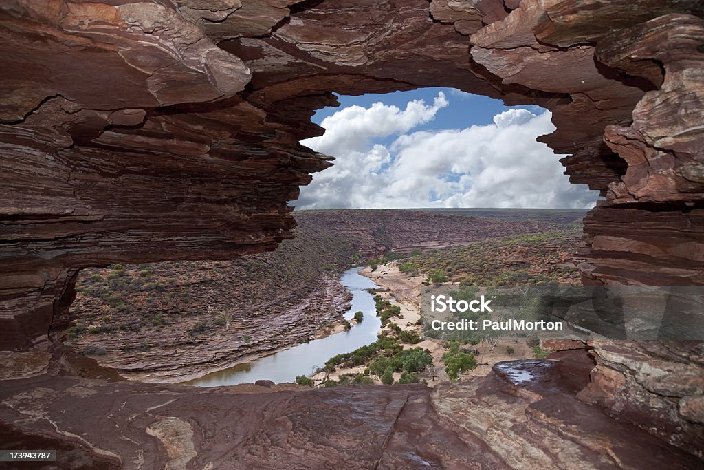 Natureza da janela, Kalbarri National Park - Foto de stock de Arco natural royalty-free