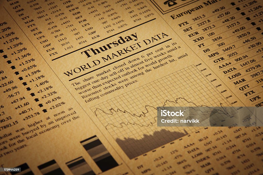 Detail of Newspaper with Stock Market News Detail of Newspaper with Stock Market News, Dummy Texts and Graphics. SEE my similar photos:  Stock Market and Exchange Stock Photo