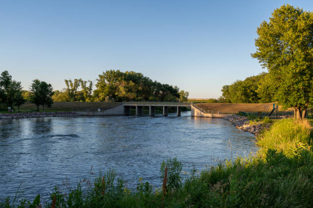 istock Bridge over the Otter Tail River in the Summertime. 1739443926